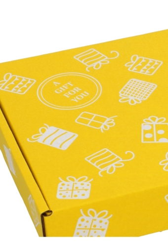 Brievenbusdoos Met Klep Pinto Gift For You Geel A5 22x15.5x2.8cm 10stuks OP IS OP