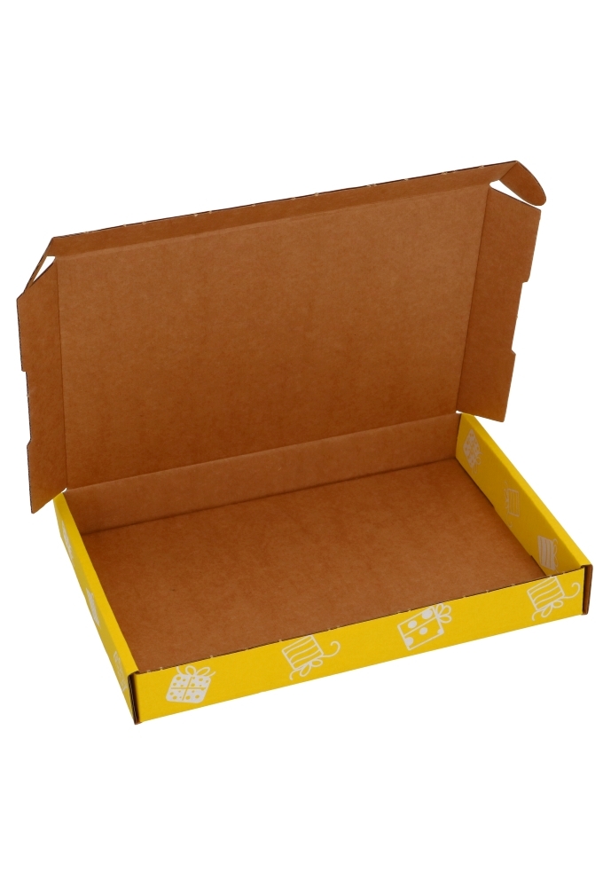Brievenbusdoos Met Klep Pinto Gift For You Geel A5 22x15.5x2.8cm 10stuks OP IS OP