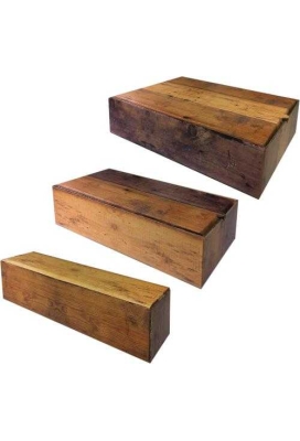 Wijndozen 2-Fles Hout 34x17x9.2cm 25stuks