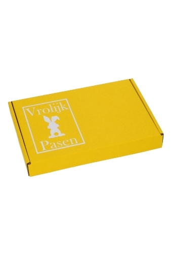 Brievenbusdoos Klep Vrolijk Pasen Wit A5 22x16x2.8cm 15stuks