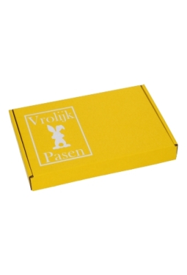 Brievenbusdoos Klep Vrolijk Pasen Wit A5 22x16x2.8cm 15stuks