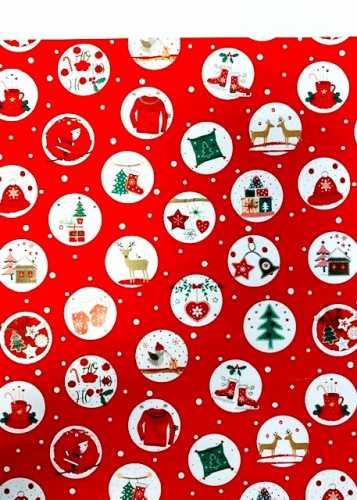 Kadozakjes Sneeuwvlokken  Rood 23x31.5cm 250stuks