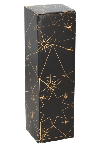 Wijnverpakking Zwart Shine 1-Fles 9x9x31cm 25stuks OP IS OP
