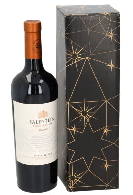 Wijnverpakking Zwart Shine 1-Fles 9x9x31cm 25stuks OP IS OP