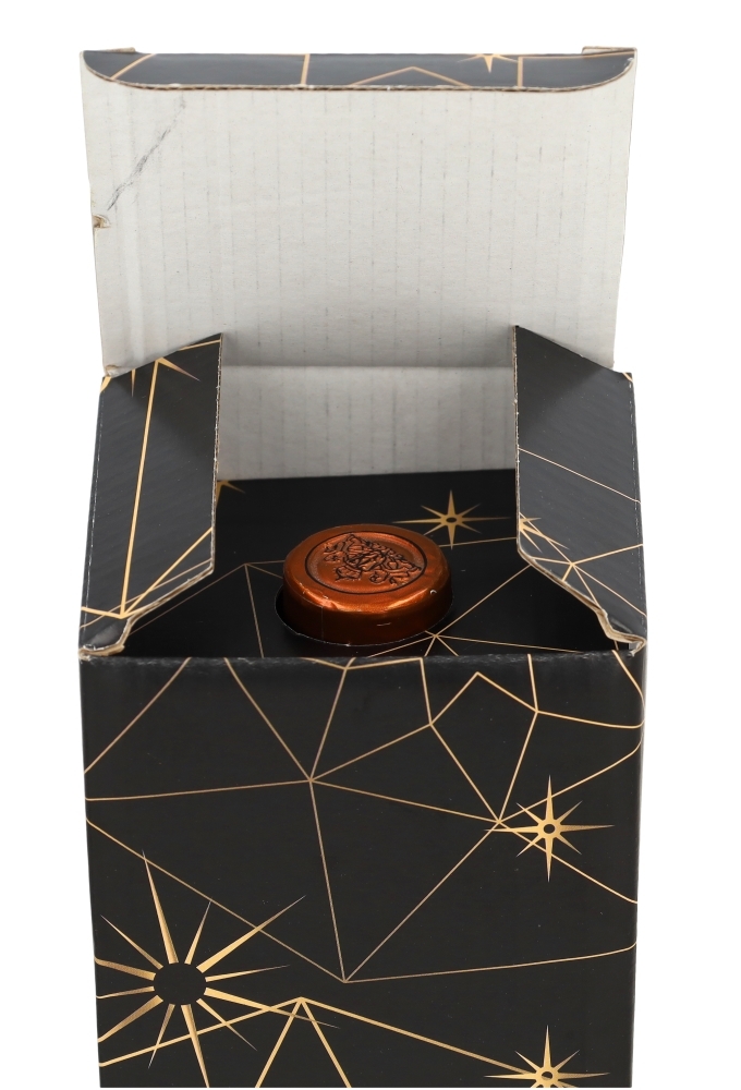 Wijnverpakking Zwart Shine 1-Fles 9x9x31cm 25stuks OP IS OP