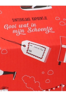 AKTIE Sintdozen Zie de Maan Schijnt Door de Bomen Rood 31x21x14cm 15st
