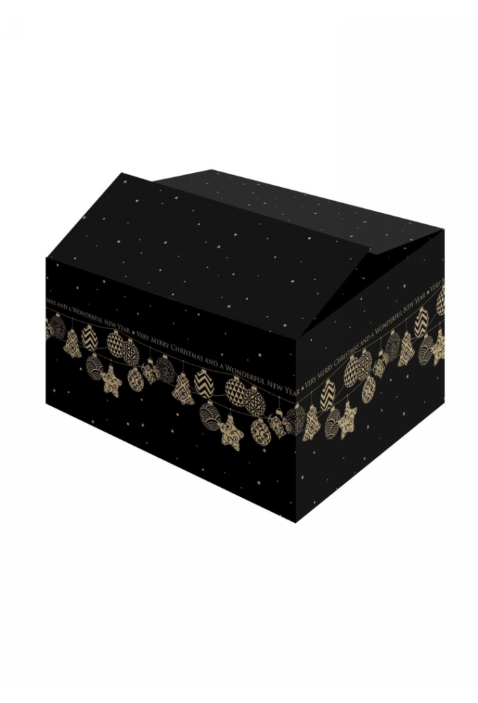 Kerstpakketdozen Garland Black 35x31.5x17cm 15stuks