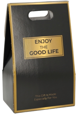 Geschenkdozen Draag Giftbag Enjoy The Good Life 15x10x25cm 15stuks