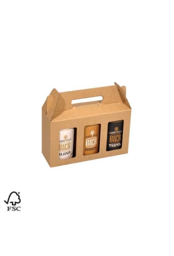 Bierverpakking Kraft Voor 3x 33cl Blikjes FSC® 50stuks