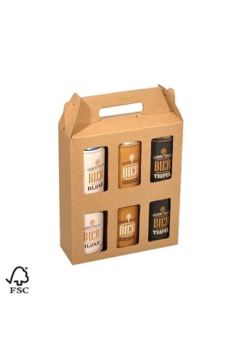 Bierverpakking Kraft Voor 6x 33cl Blikjes FSC® 50stuks
