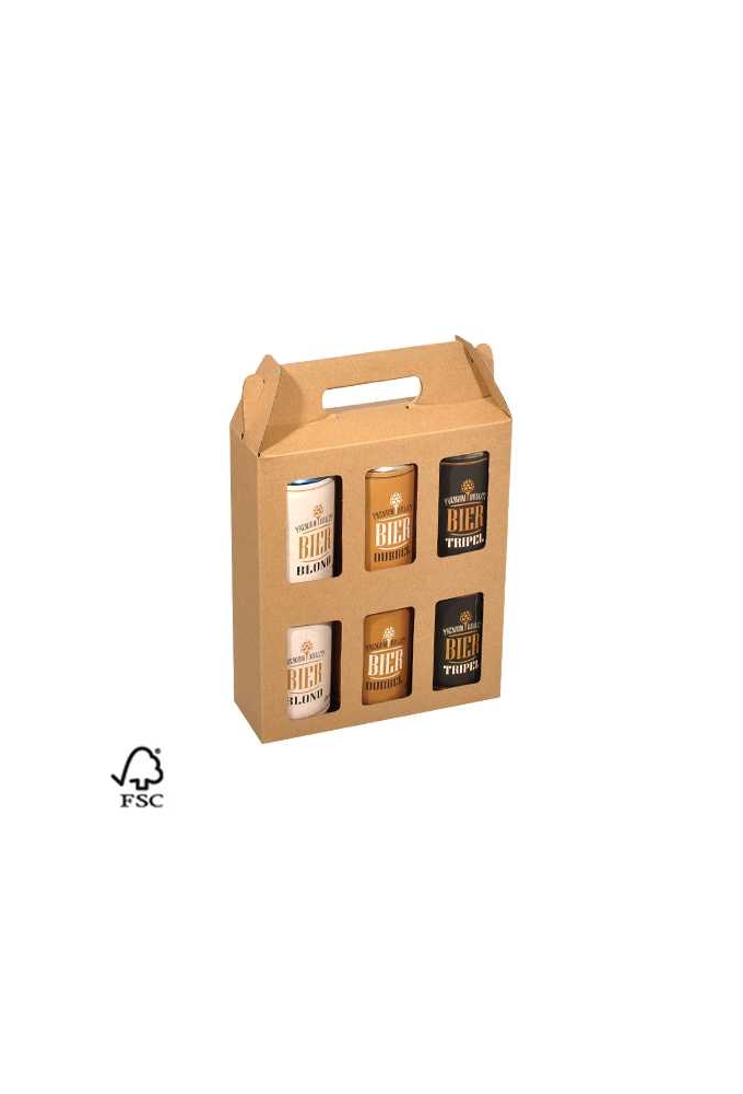 Bierverpakking Kraft Voor 6x 33cl Blikjes FSC® 50stuks