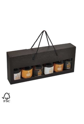 Bierverpakking Zwart Dikbuik 6 Flesjes & Koord FSC® 50stuks