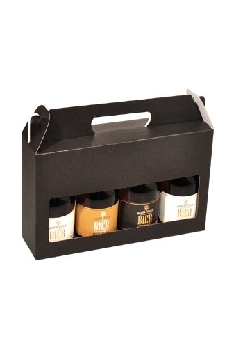 Bierverpakking Zwart Dikbuik of 4x 50cl. Blikjes FSC® 50stuks