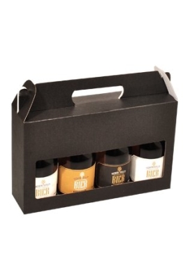 Bierverpakking Zwart Dikbuik of 4x 50cl. Blikjes FSC® 50stuks