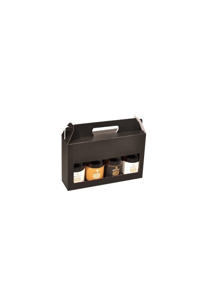 Bierverpakking Zwart Dikbuik of 4x 50cl. Blikjes FSC® 50stuks