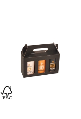 Bierverpakking Zwart Voor 3x 33cl Blikjes FSC® 50stuks