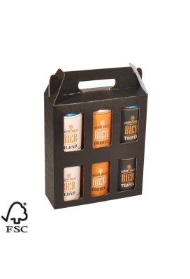 Bierverpakking Zwart Voor 6x 33cl Blikjes FSC® 50stuks