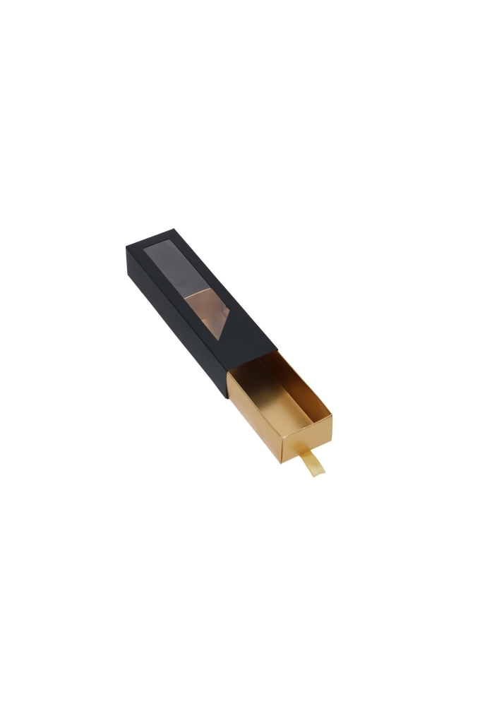 Bonbondoos 1 Ladeboxje Zwart Mat Goud Mat Laag FSC® 16x4.3x2.8cm 10st