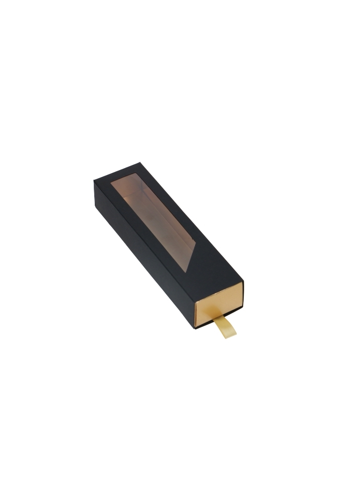 Bonbondoos 1 Ladeboxje Zwart Mat Goud Mat Laag FSC® 16x4.3x2.8cm 10st