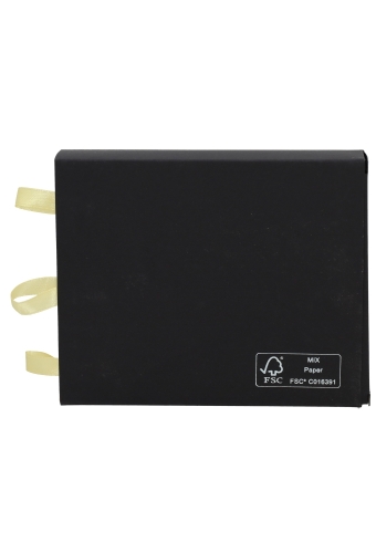 Bonbondoos 3 Ladeboxje Zwart Mat Goud Mat Laag FSC® 16x12.9x2.8cm 10st