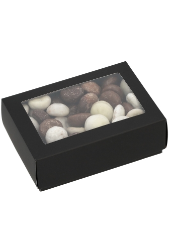 Geschenkdoos Brussel Zwart & Goud Met Venster FSC® 16.5x11x5.5cm 8st