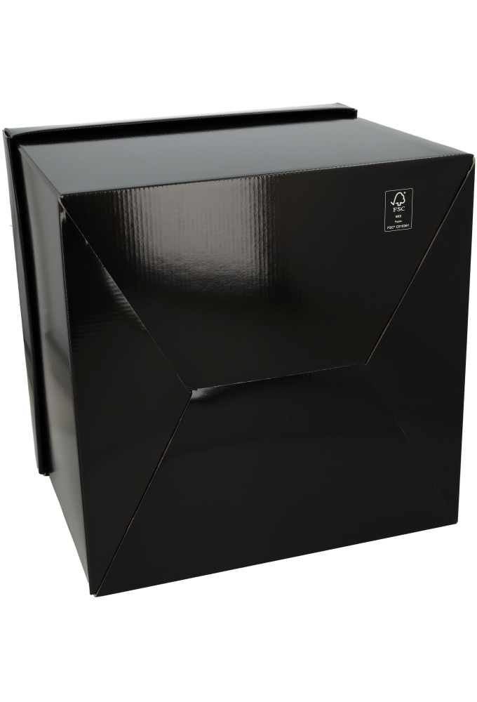 Luxe Geschenkdoos Torino Zwart Glossy FSC® 35x35x30cm Los Model