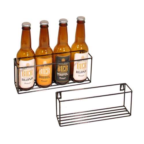 Bierverpakking Bierrek Zwart 24.5x6.3x9cm 4 flesjes 9stuks