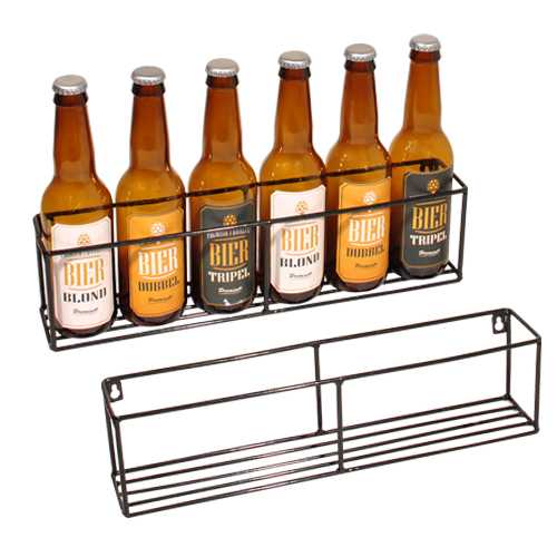 Bierverpakking Bierrek Zwart 36.5x6.3x9cm 6flesjes 15stuks