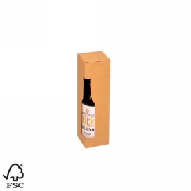 Wijnverpakking Naturel Voor 1 Piccolo 6.5x6.5x24.4cm FSC® 50stuks