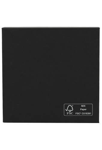 Magneet Bonbondoosjes Mat Zwart 16 Bonbons FSC® 14x14x3cm 10stuks