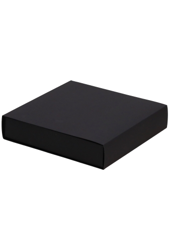 Schuif Deksel Kadodoosje Jakarta Zwart Mat FSC® 12.5x12.5x2.8cm 10st
