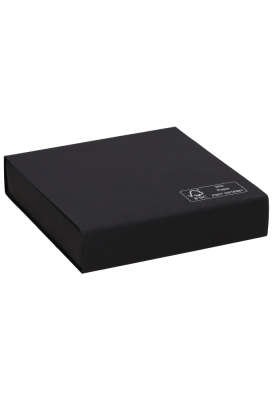 Schuif Deksel Kadodoosje Jakarta Zwart Mat FSC® 12.5x12.5x2.8cm 10st