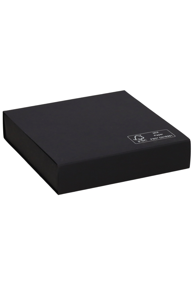 Schuif Deksel Kadodoosje Jakarta Zwart Mat FSC® 12.5x12.5x2.8cm 10st