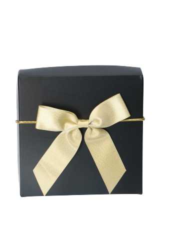 AKTIE Strikje Satijn Lint Goud & Elastiek 10cm 10x10cm 24stuks