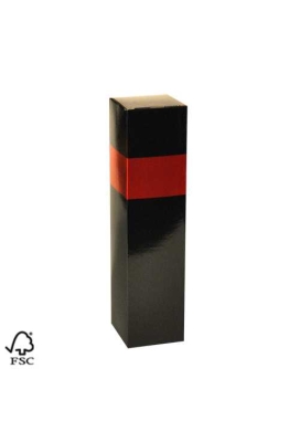 Wijndoos 1 fles Black & Rood 8.7x8.7x36cm FSC® 50stuks