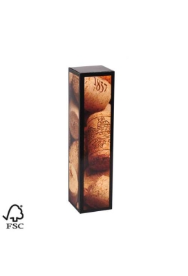 Wijndoos 1 fles Kurk 8.7x8.7x36cm FSC® 50stuks