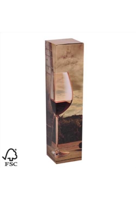 Wijndoos 1 fles Kurk 8.7x8.7x36cm FSC® 50stuks