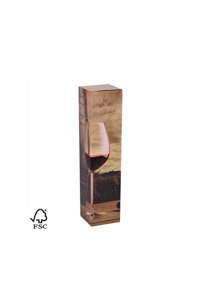 Wijndoos 1 fles Kurk 8.7x8.7x36cm FSC® 50stuks