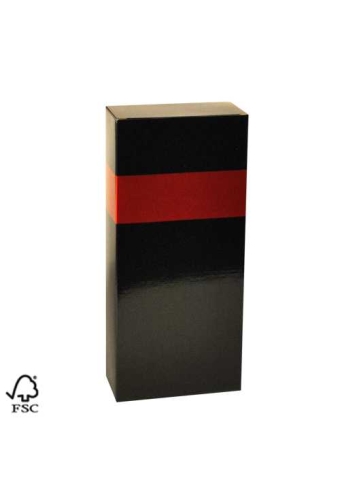 Wijndoos 2 fles Black & Rood 16.4x8x36.5cm FSC® 50stuks
