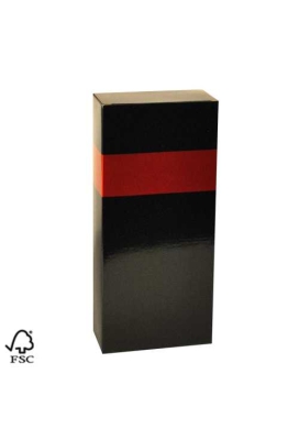 Wijndoos 2 fles Black & Rood 16.4x8x36.5cm FSC® 50stuks