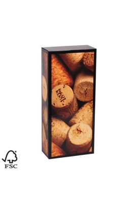 Wijndoos 2 fles Kurk 16.4x8x36.5cm FSC® 50stuks