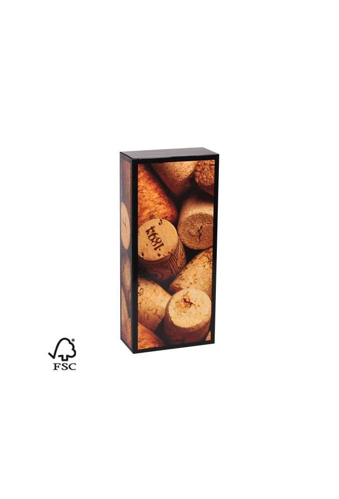 Wijndoos 2 fles Kurk 16.4x8x36.5cm FSC® 50stuks