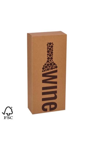 Wijndoos 2 fles Wine Kraft 16.4x8x36.5cm FSC® 50stuks