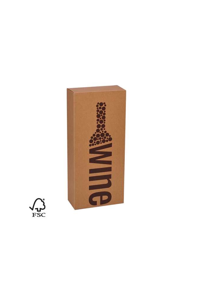 Wijndoos 2 fles Wine Kraft 16.4x8x36.5cm FSC® 50stuks