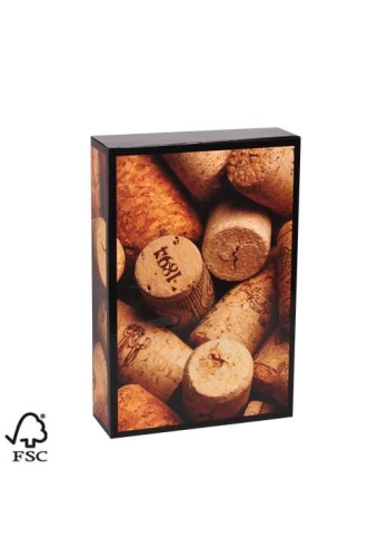 Wijndoos 3 fles Kurk 24.9x8x36.5cm FSC® 50stuks