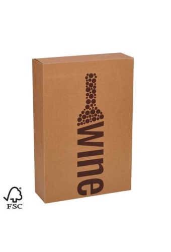 Wijndoos 3 fles Wine Kraft 24.9x8x36.5cm FSC® 50stuks