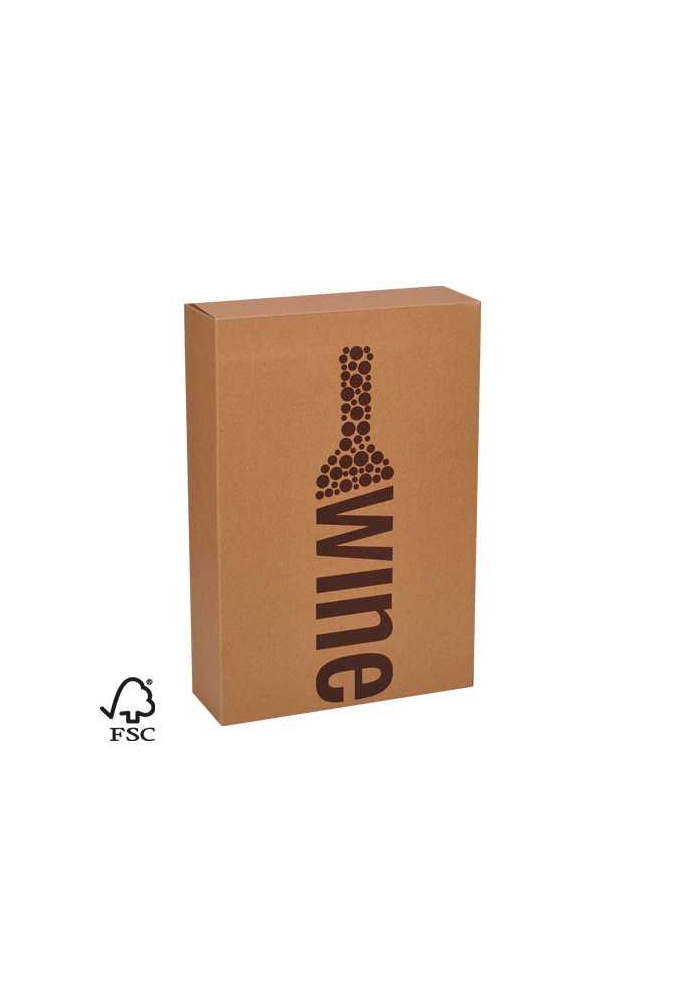 Wijndoos 3 fles Wine Kraft 24.9x8x36.5cm FSC® 50stuks