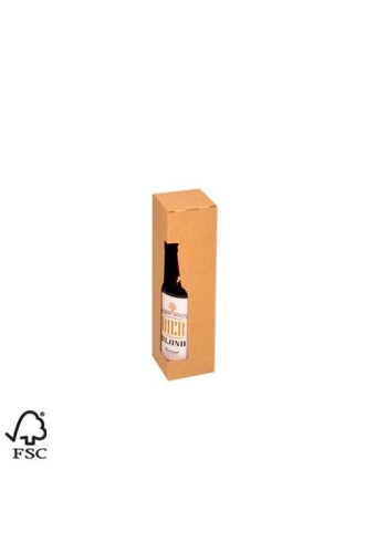Wijnverpakking Naturel Voor 1 Piccolo 6.5x6.5x24.4cm FSC® 50stuks