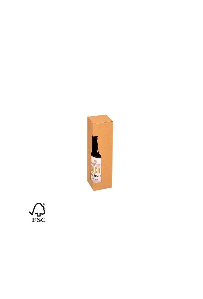 Wijnverpakking Naturel Voor 1 Piccolo 6.5x6.5x24.4cm FSC® 50stuks