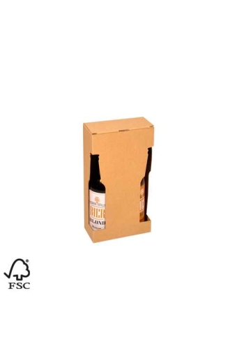 Wijnverpakking Naturel Voor 2 Piccolo 13x6.5x24.3cm FSC® 50stuks